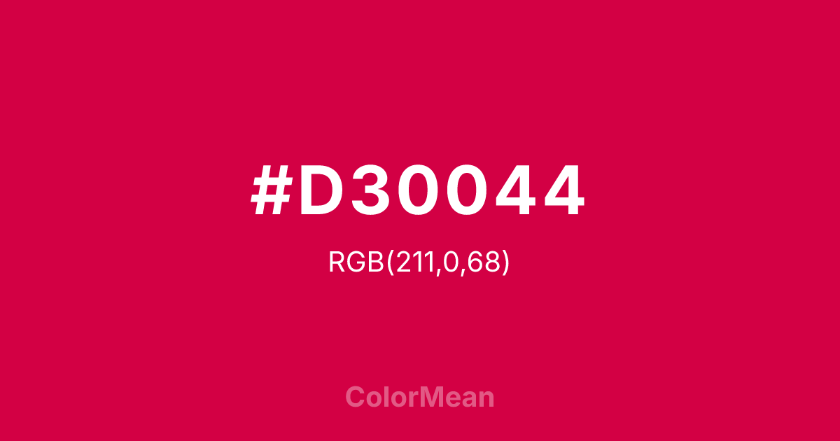 #D30044 color swatch