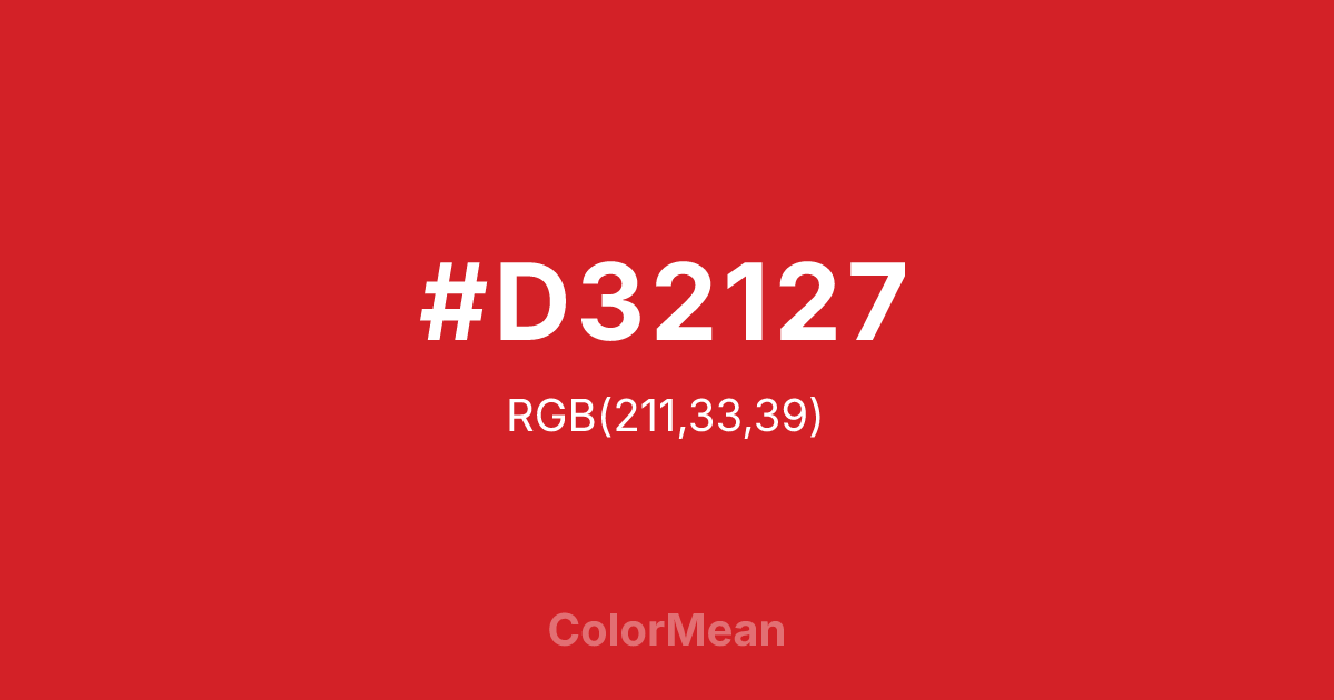 #D32127 color swatch