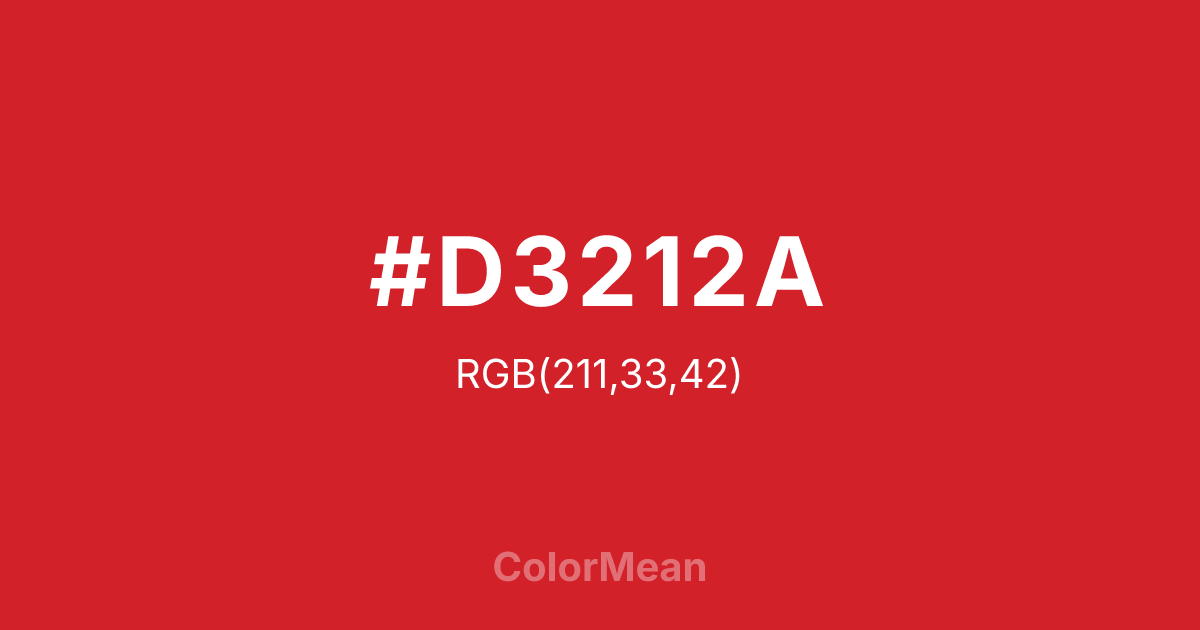#D3212A color swatch