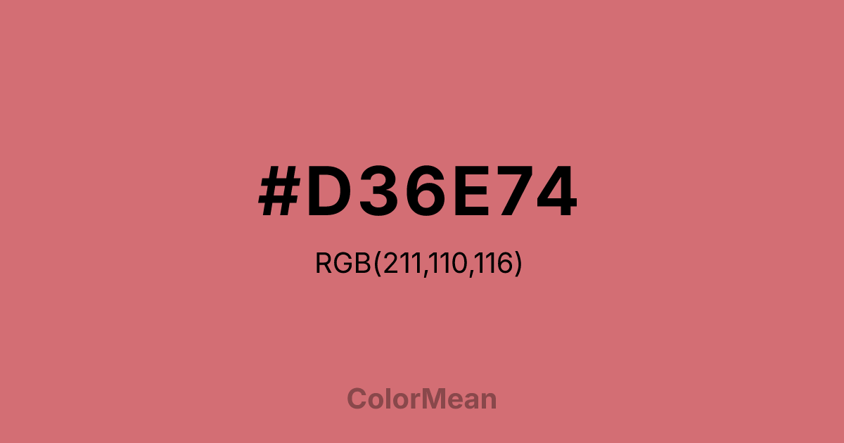 #D36E74 color swatch
