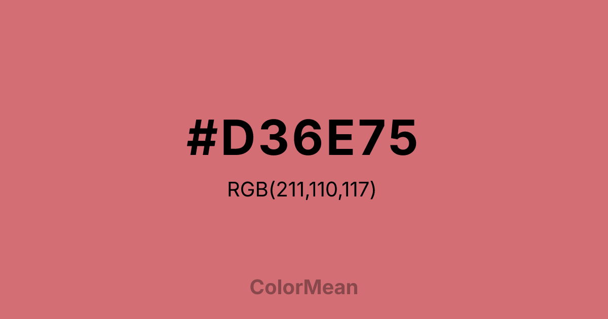 #D36E75 color swatch