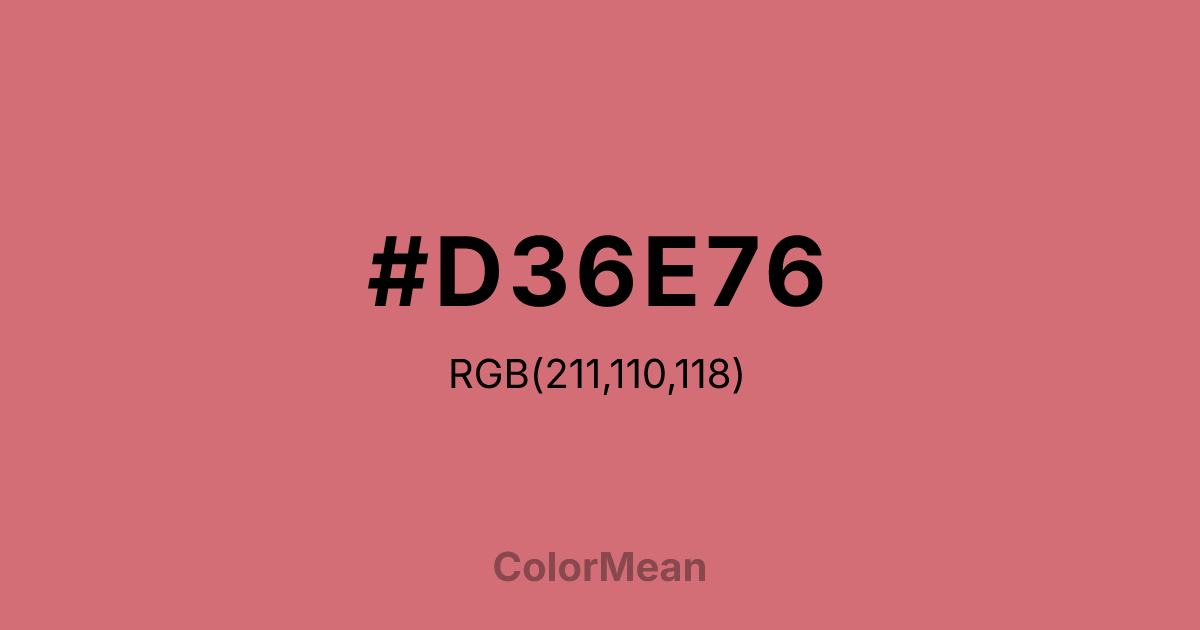 #D36E76 color swatch
