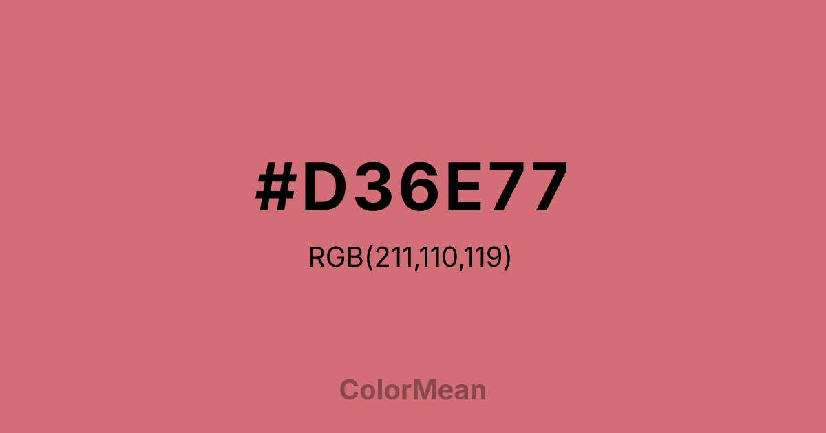#D36E77 color swatch