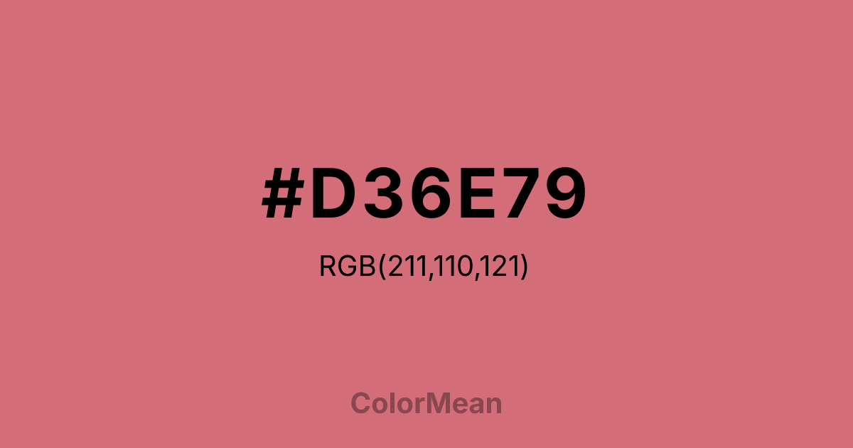 #D36E79 color swatch