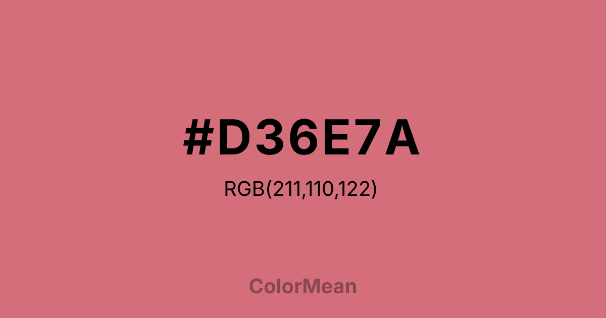 #D36E7A color swatch