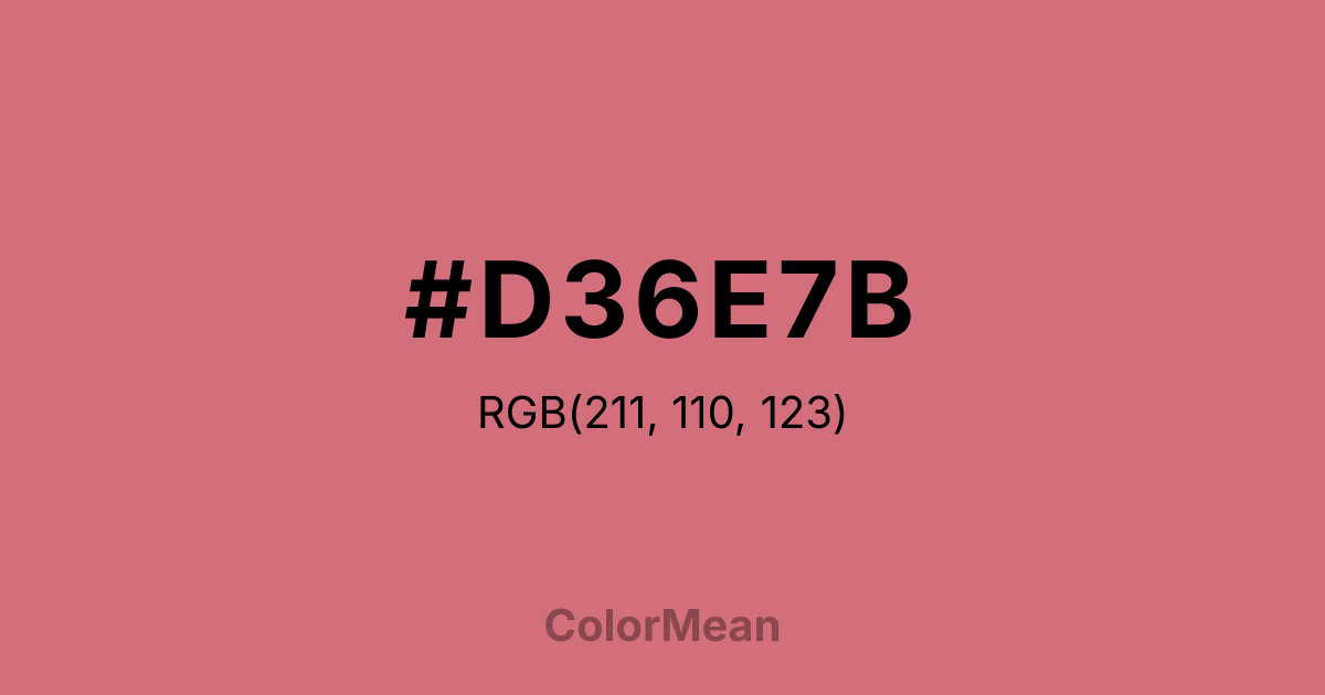 #D36E7B color swatch
