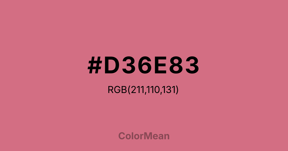 #D36E83 color swatch
