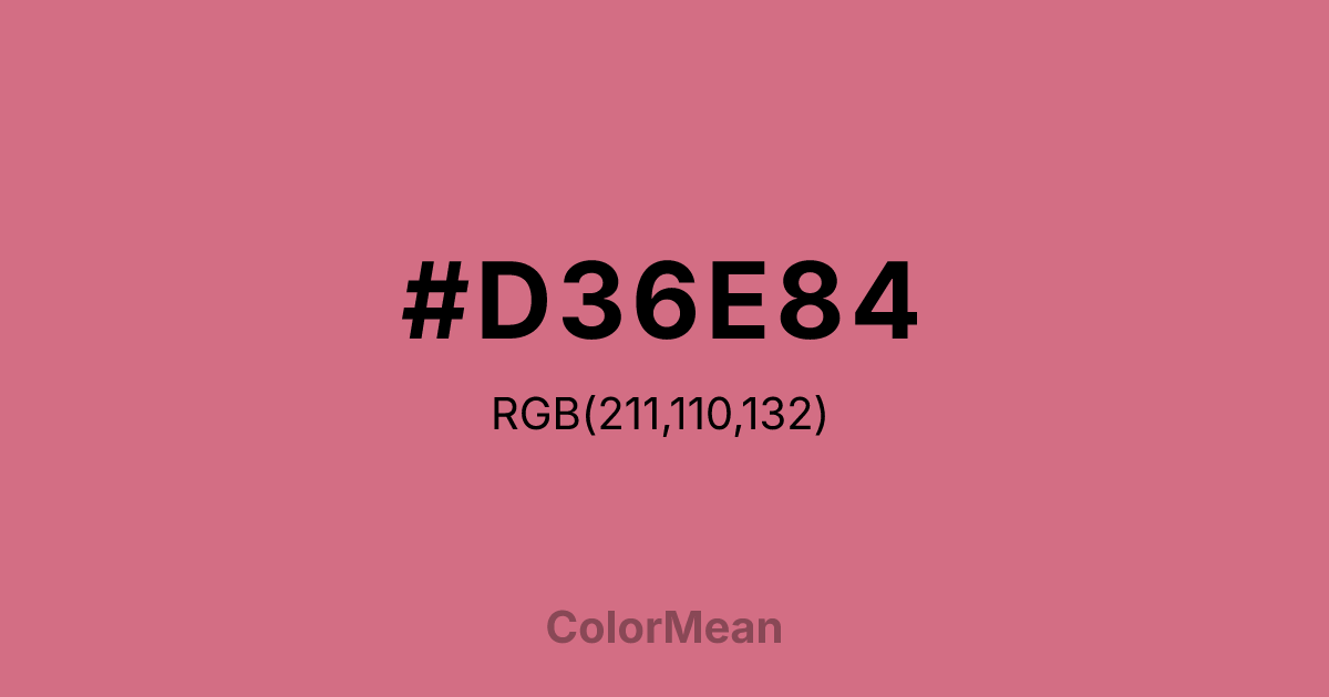 #D36E84 color swatch