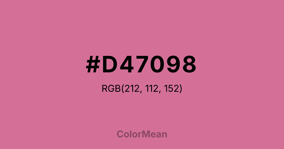 #D47098 color swatch