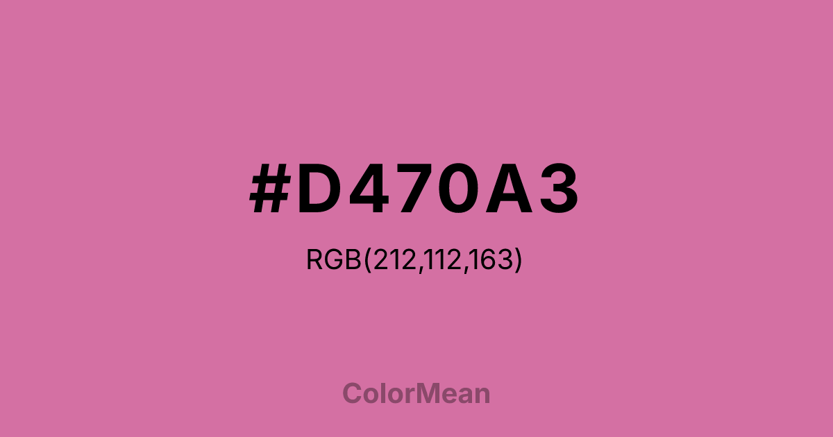 #D470A3 color swatch