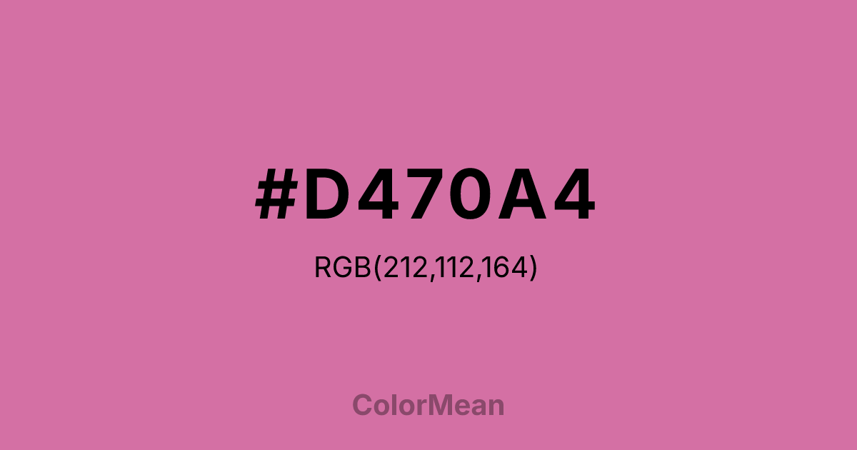 #D470A4 color swatch