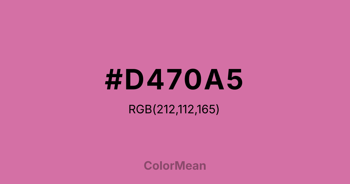 #D470A5 color swatch