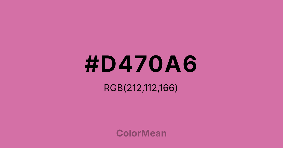 #D470A6 color swatch