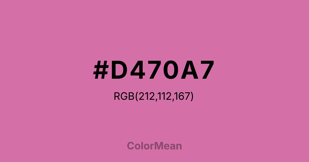 #D470A7 color swatch