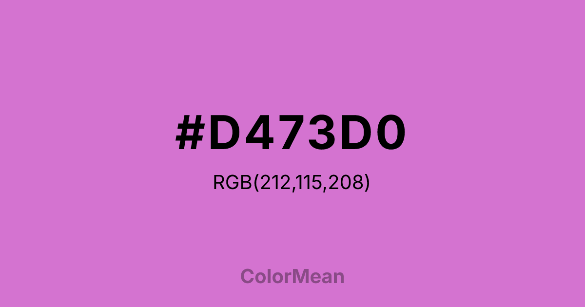 #D473D0 color swatch
