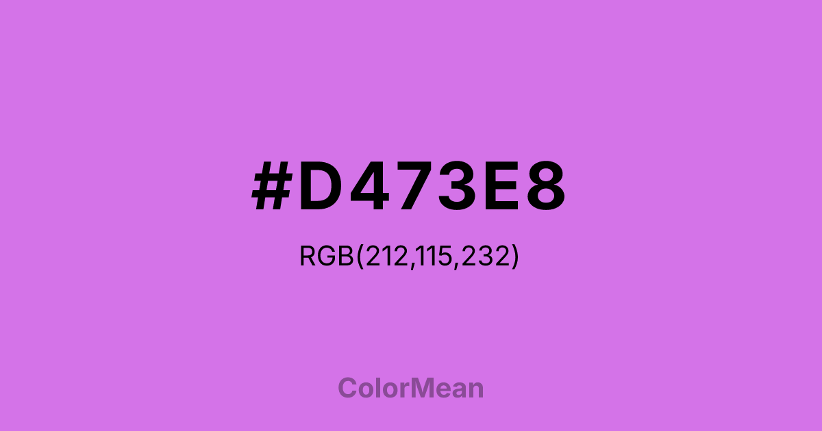 #D473E8 color swatch