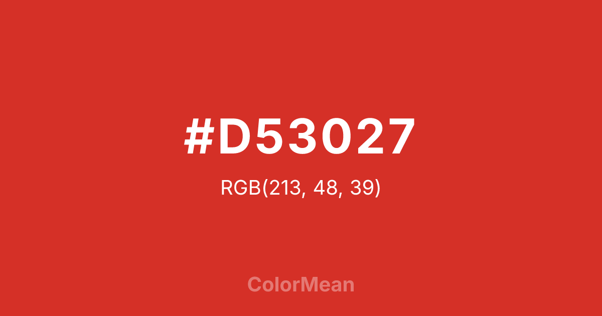 #D53027 color swatch