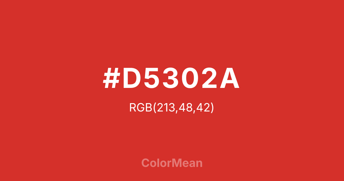 #D5302A color swatch