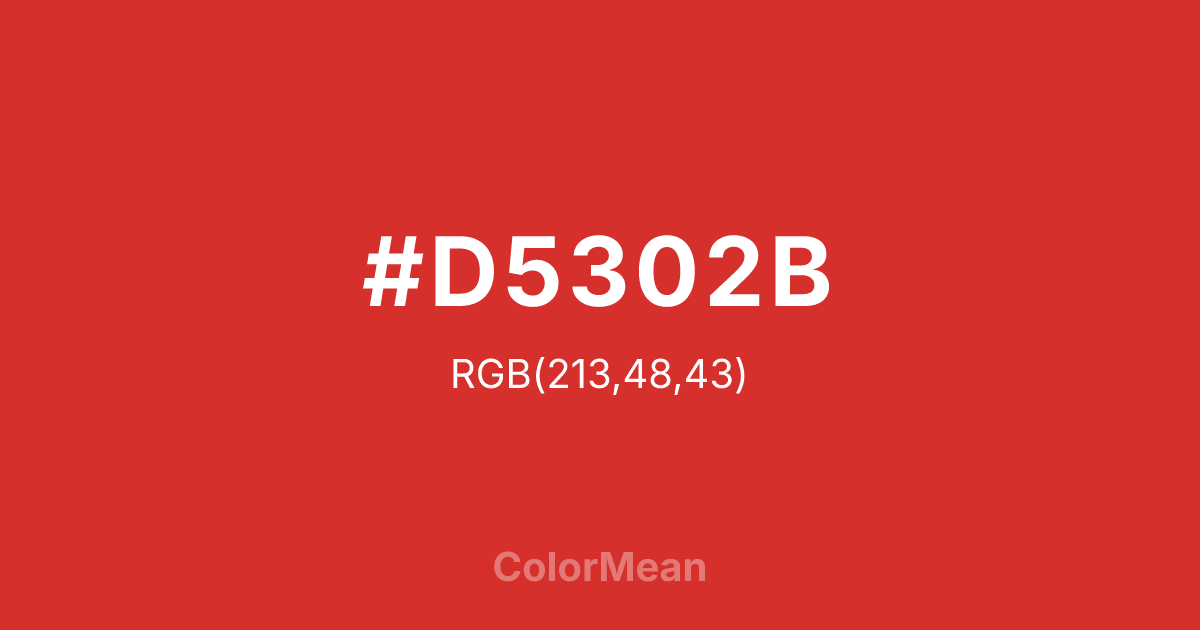#D5302B color swatch