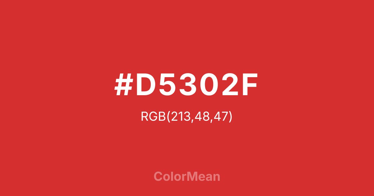 #D5302F color swatch