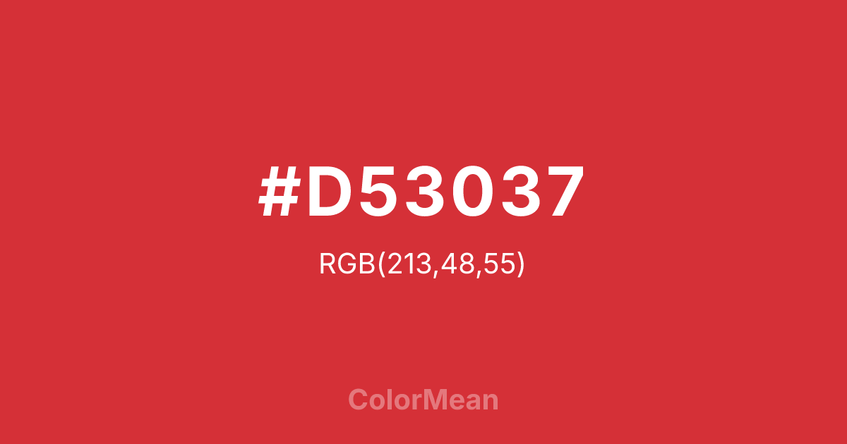 #D53037 color swatch