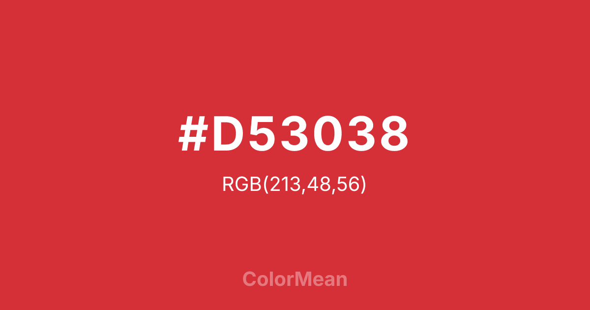 #D53038 color swatch