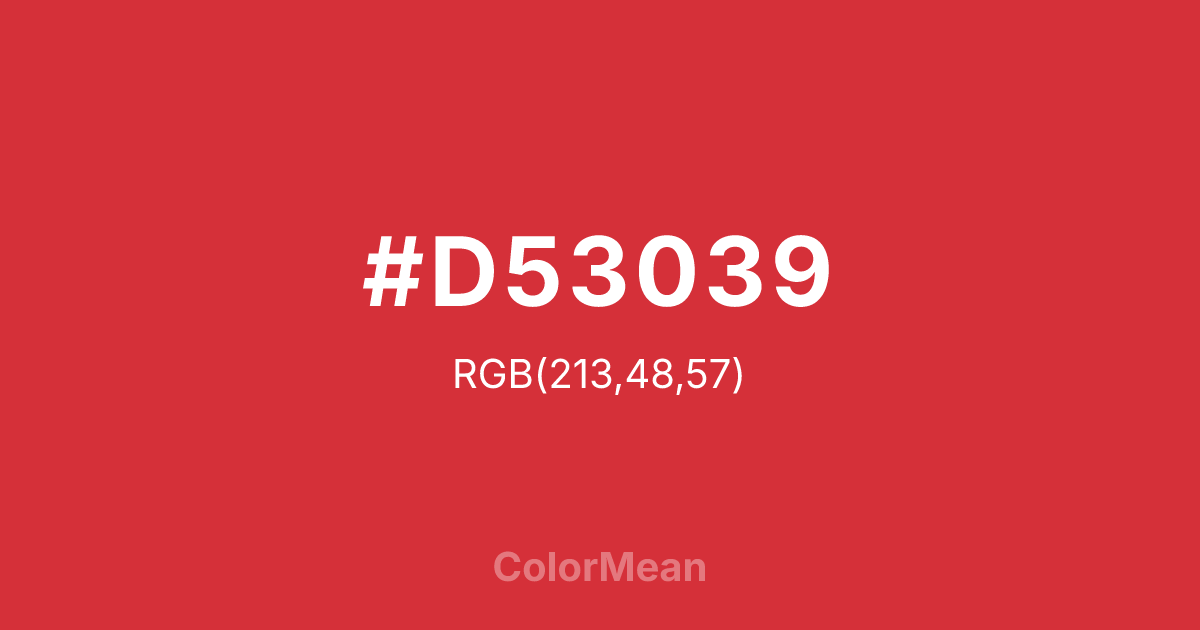 #D53039 color swatch