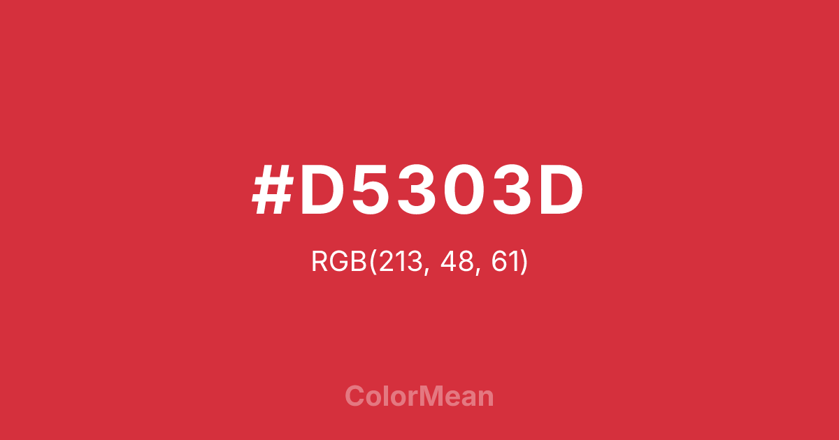 #D5303D color swatch