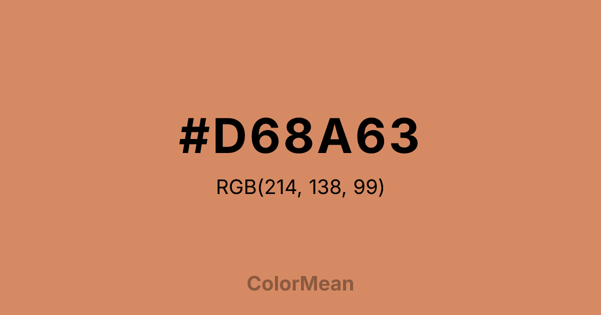 #D68A63 color swatch
