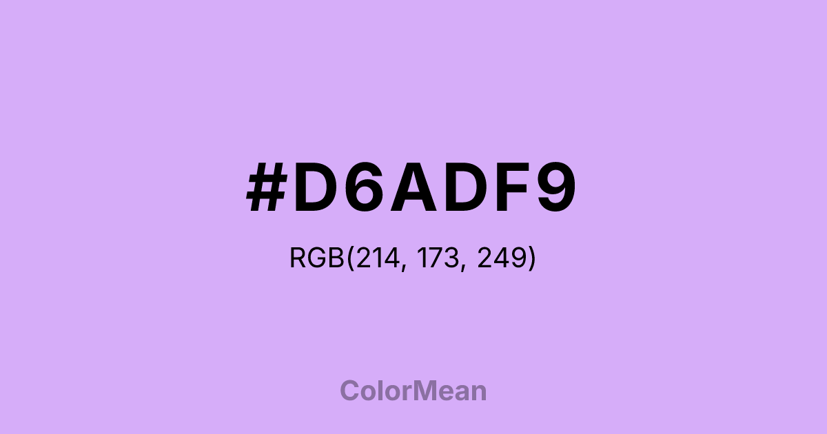 #D6ADF9 color swatch