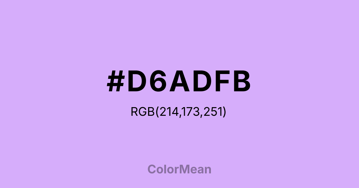#D6ADFB color swatch