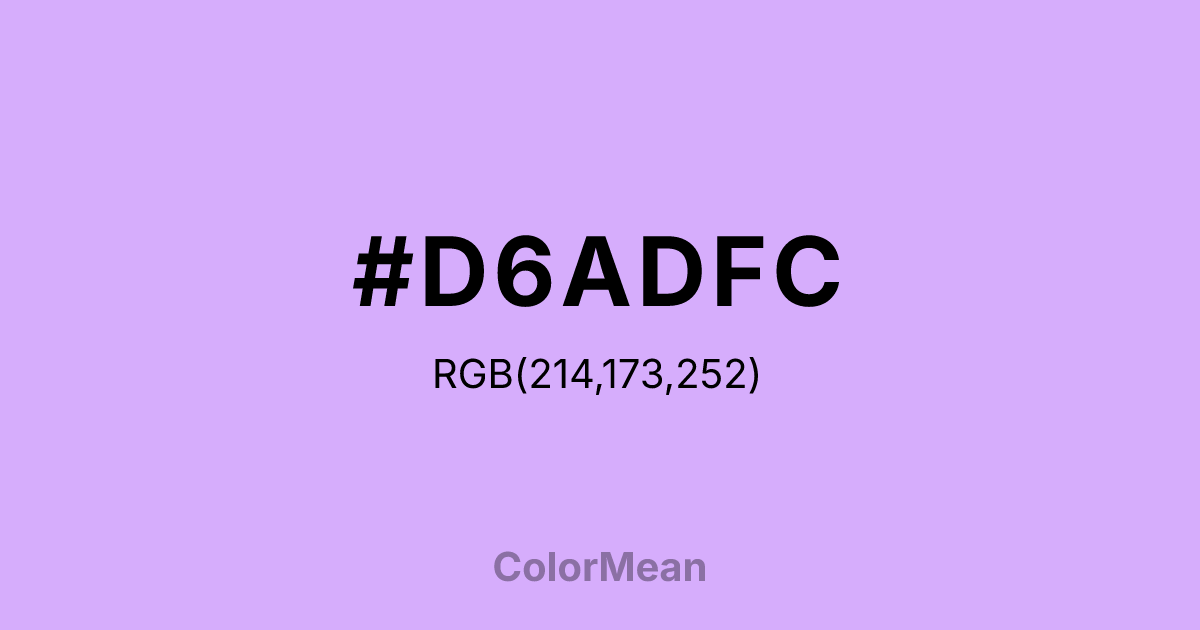 #D6ADFC color swatch
