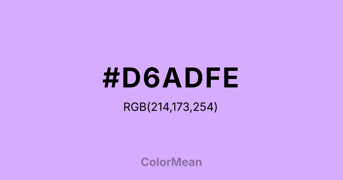 #D6ADFE color swatch