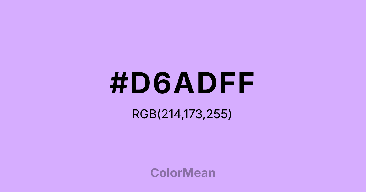 #D6ADFF color swatch