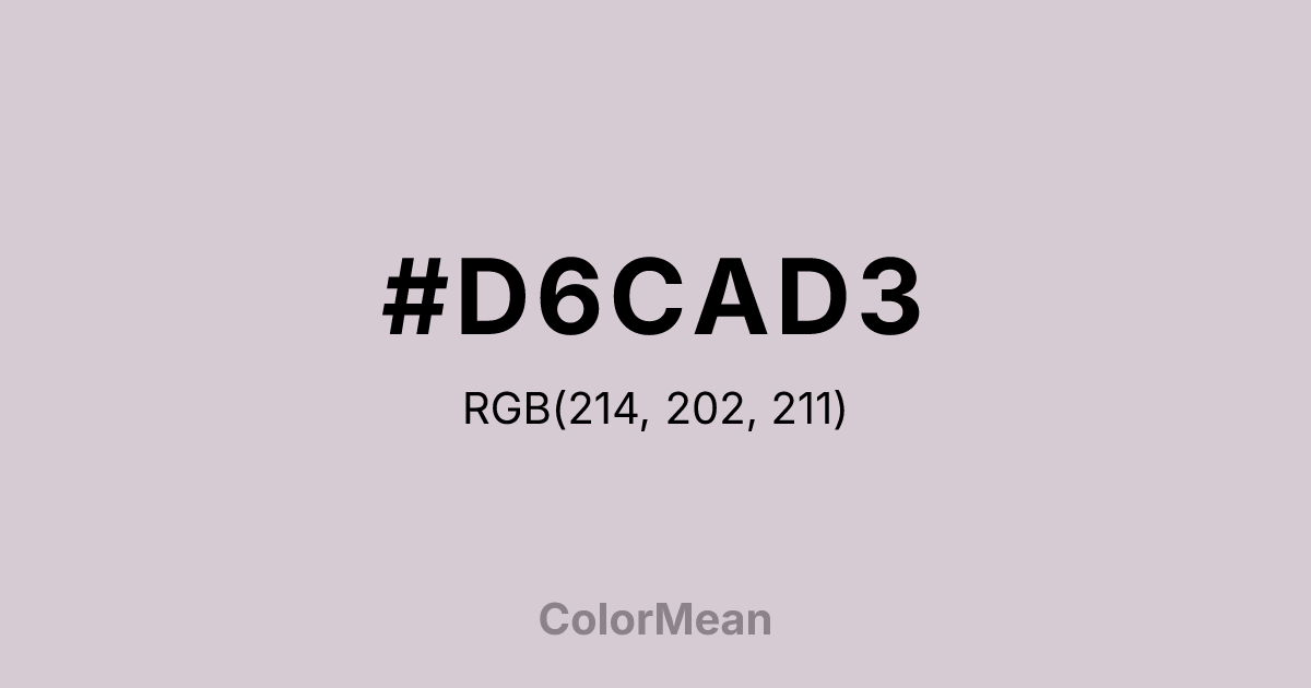 #D6CAD3 color swatch