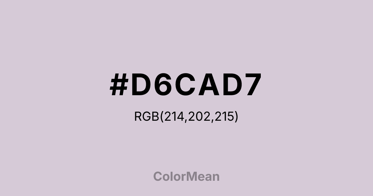 #D6CAD7 color swatch