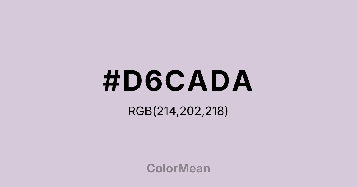 #D6CADA color swatch