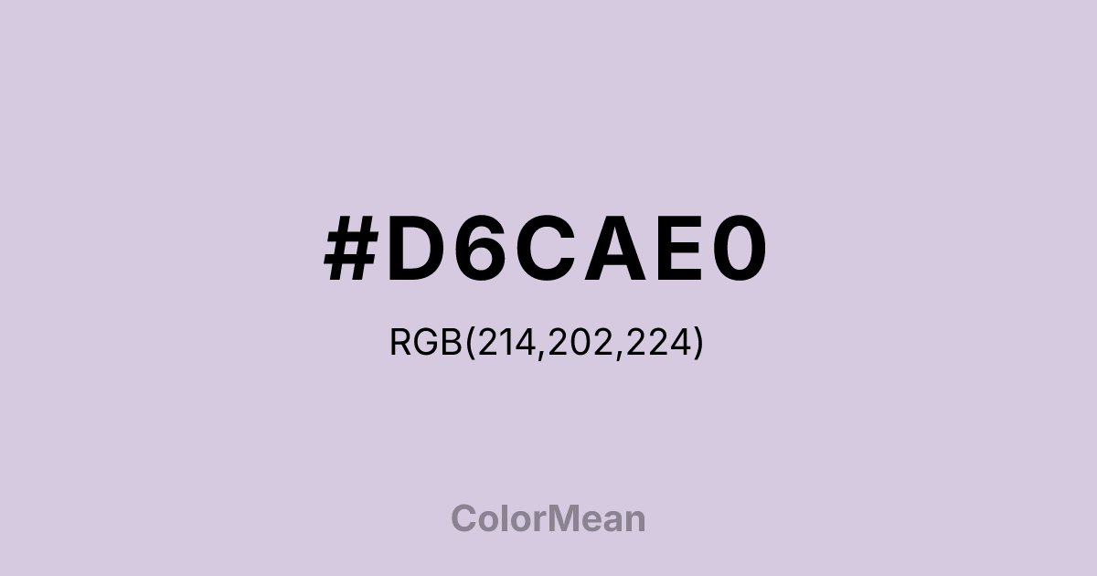 #D6CAE0 color swatch
