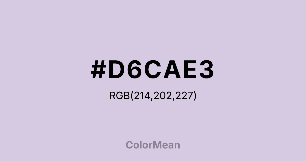 #D6CAE3 color swatch