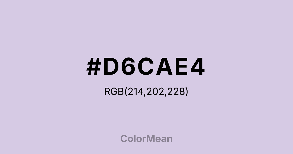 #D6CAE4 color swatch