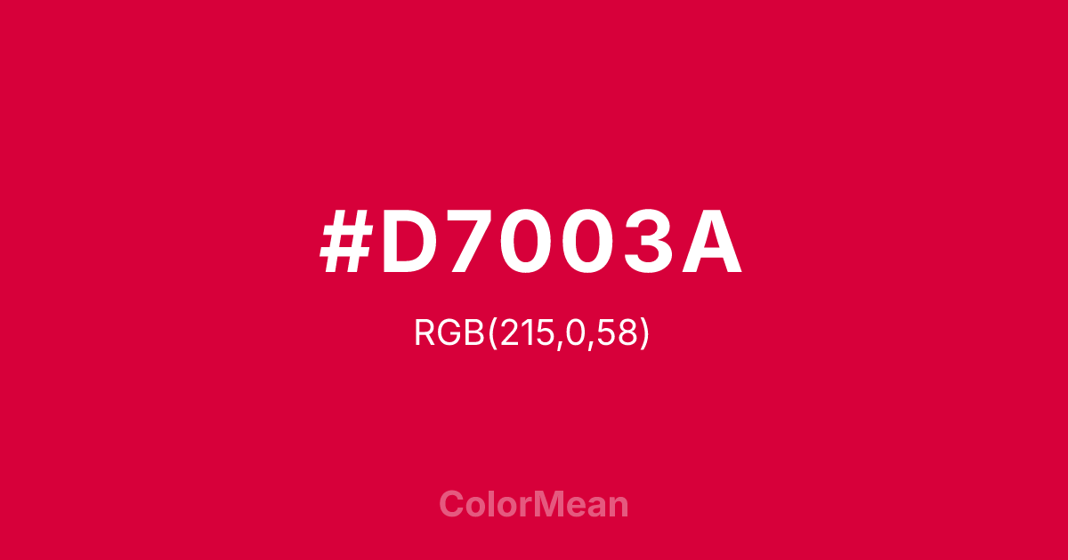 #D7003A color swatch