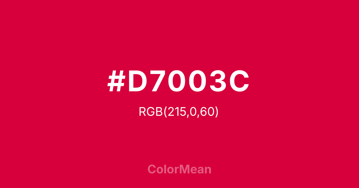 #D7003C color swatch