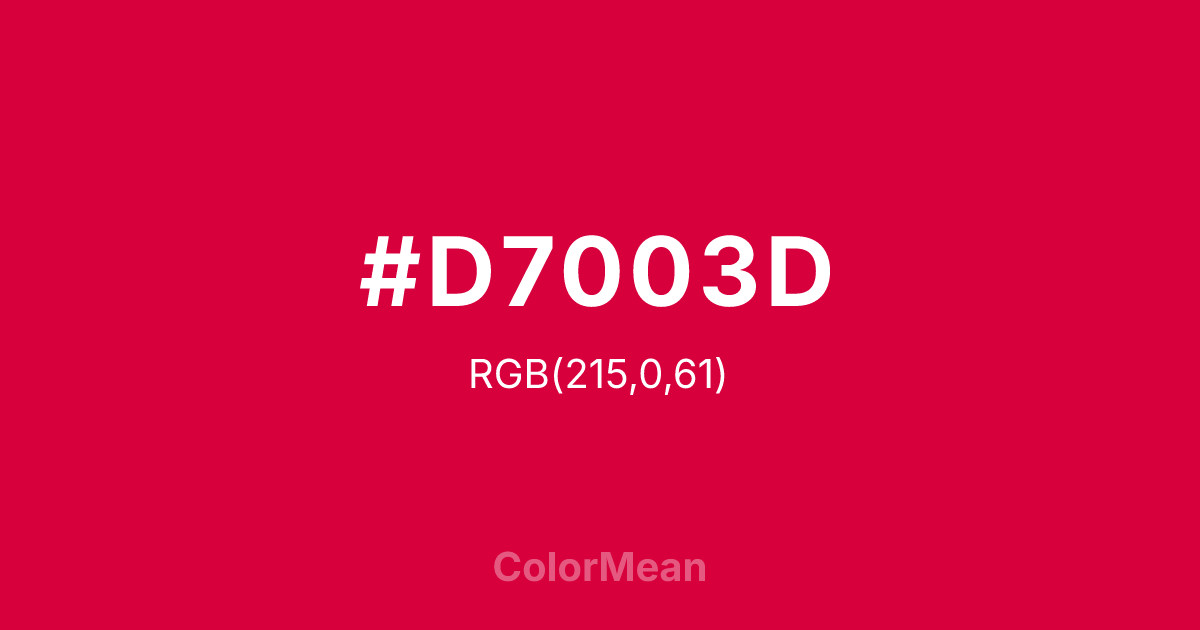 #D7003D color swatch