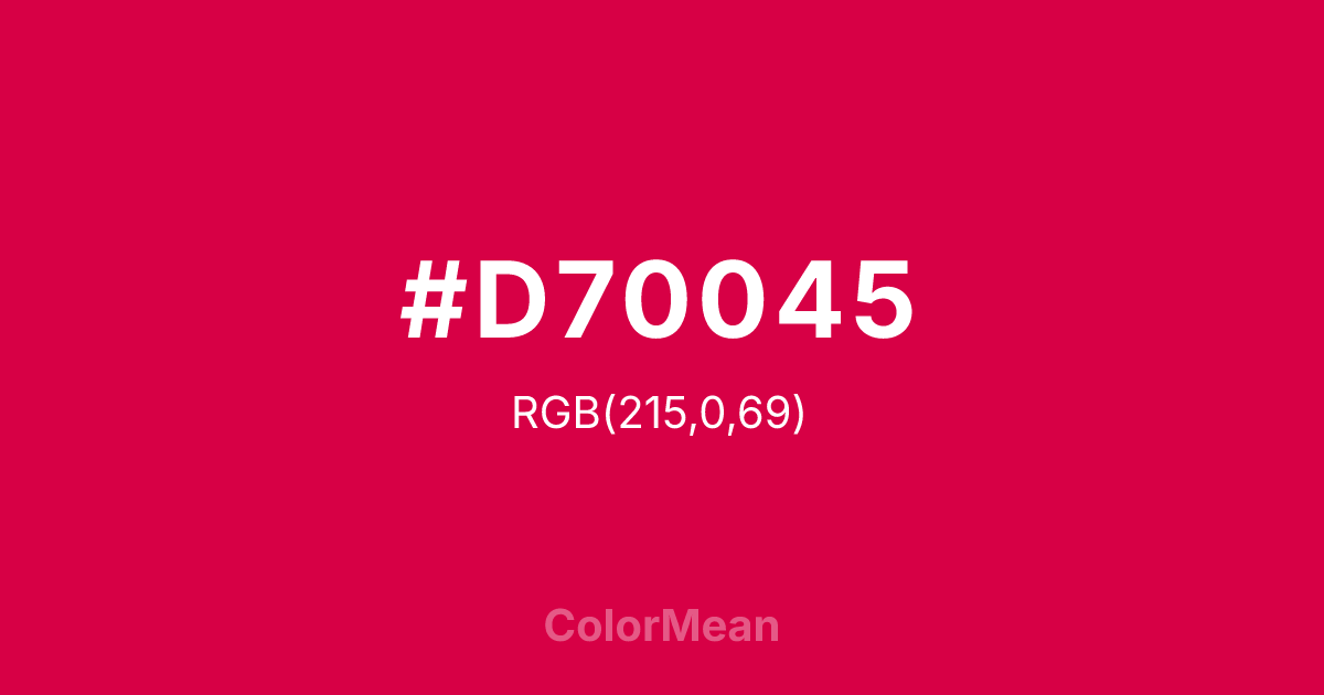 #D70045 color swatch