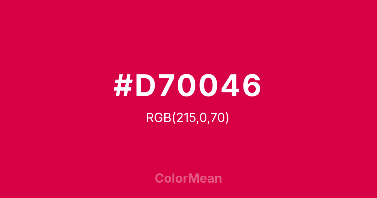 #D70046 color swatch