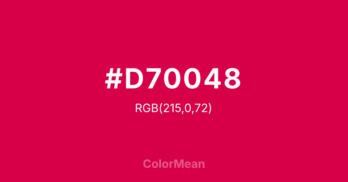 #D70048 color swatch