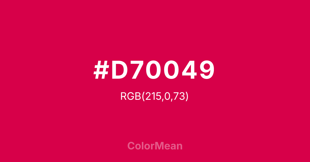 #D70049 color swatch
