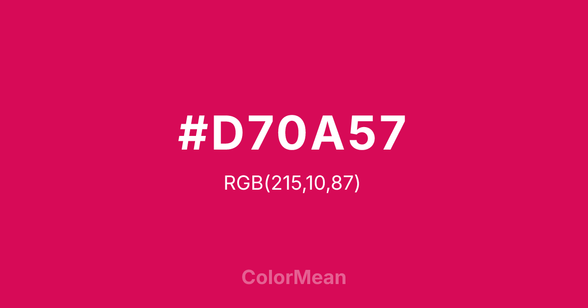 #D70A57 color swatch