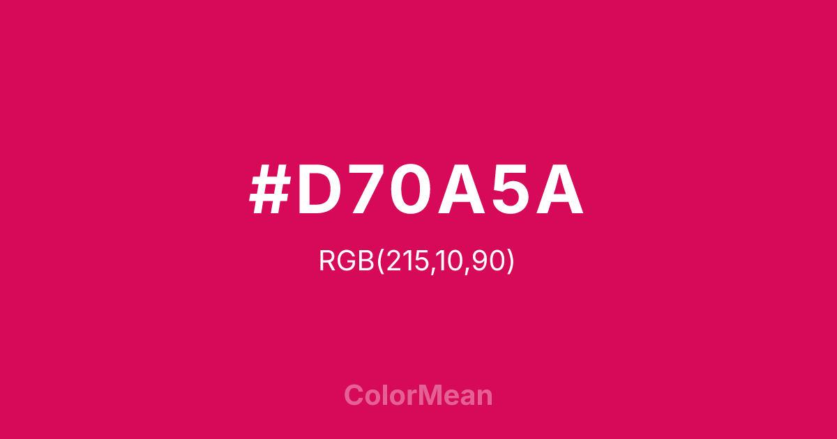 #D70A5A color swatch