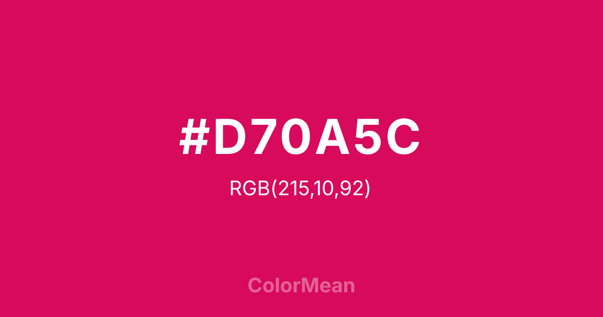 #D70A5C color swatch